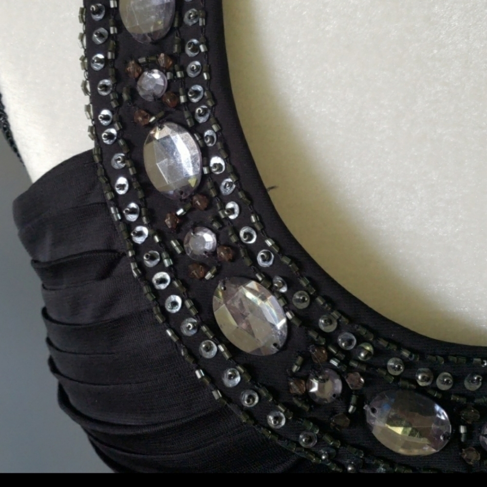 Collection by Dress Barn black beaded and ruched dress - Picture 5 of 8